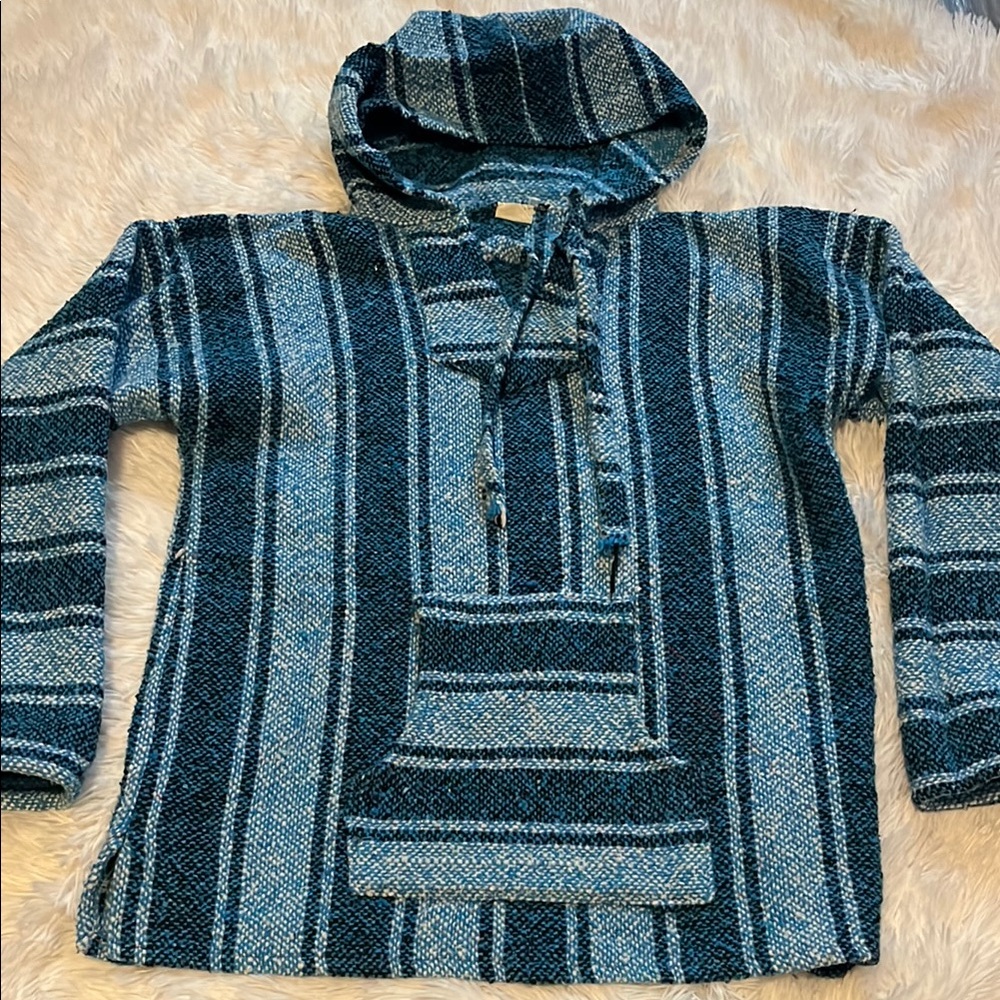 Men's or Women’s Blue Striped Sweater